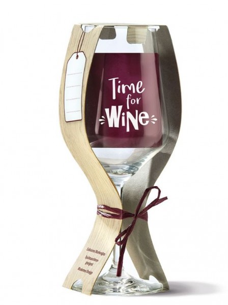Weinglas mit Spruch - Time for Wine