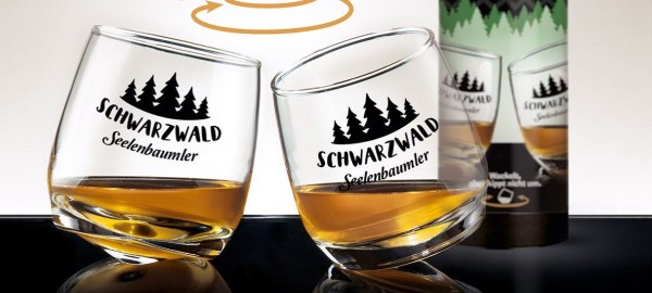 2 teilig Set Whisky Wackelglas - Schwarzwald