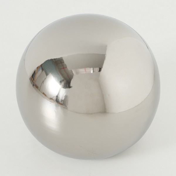 Steingut Deko - Kugel Silber - Durchmesser 15 cm