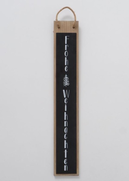 MDF Holz Schild länglich - Frohe Weihnachten 75 cm